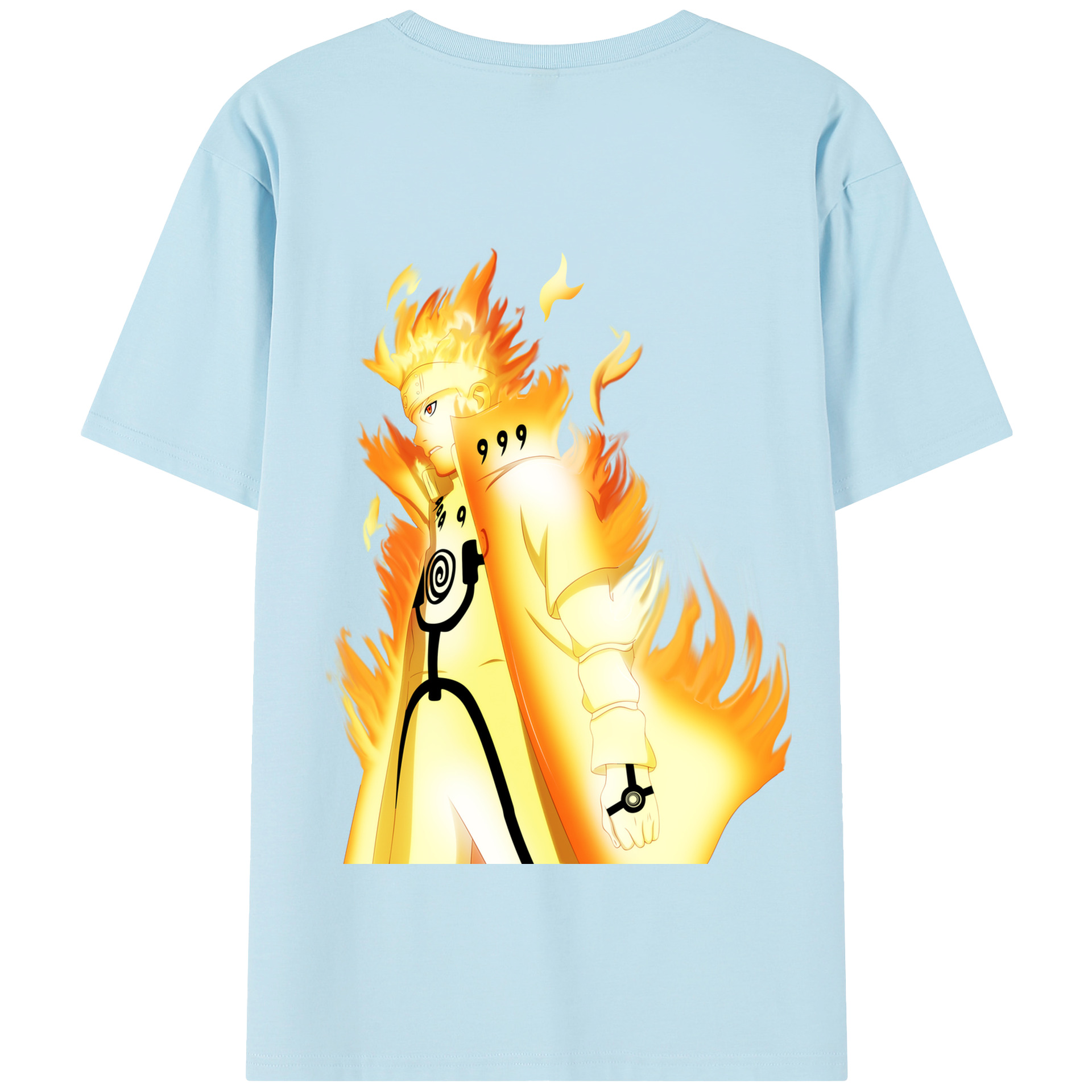 （画像用） NARUTO -ナルト- うずまき ナルト Uzumaki Naruto 綿100％半袖Tシャツ（背面プリント）